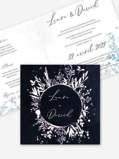 Faire-part de mariage Envolée florale