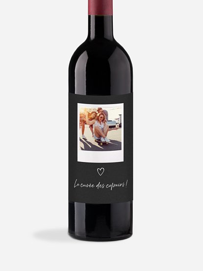 Étiquette pour bouteille Entre amis