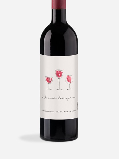 Étiquette pour bouteille Moment de partage