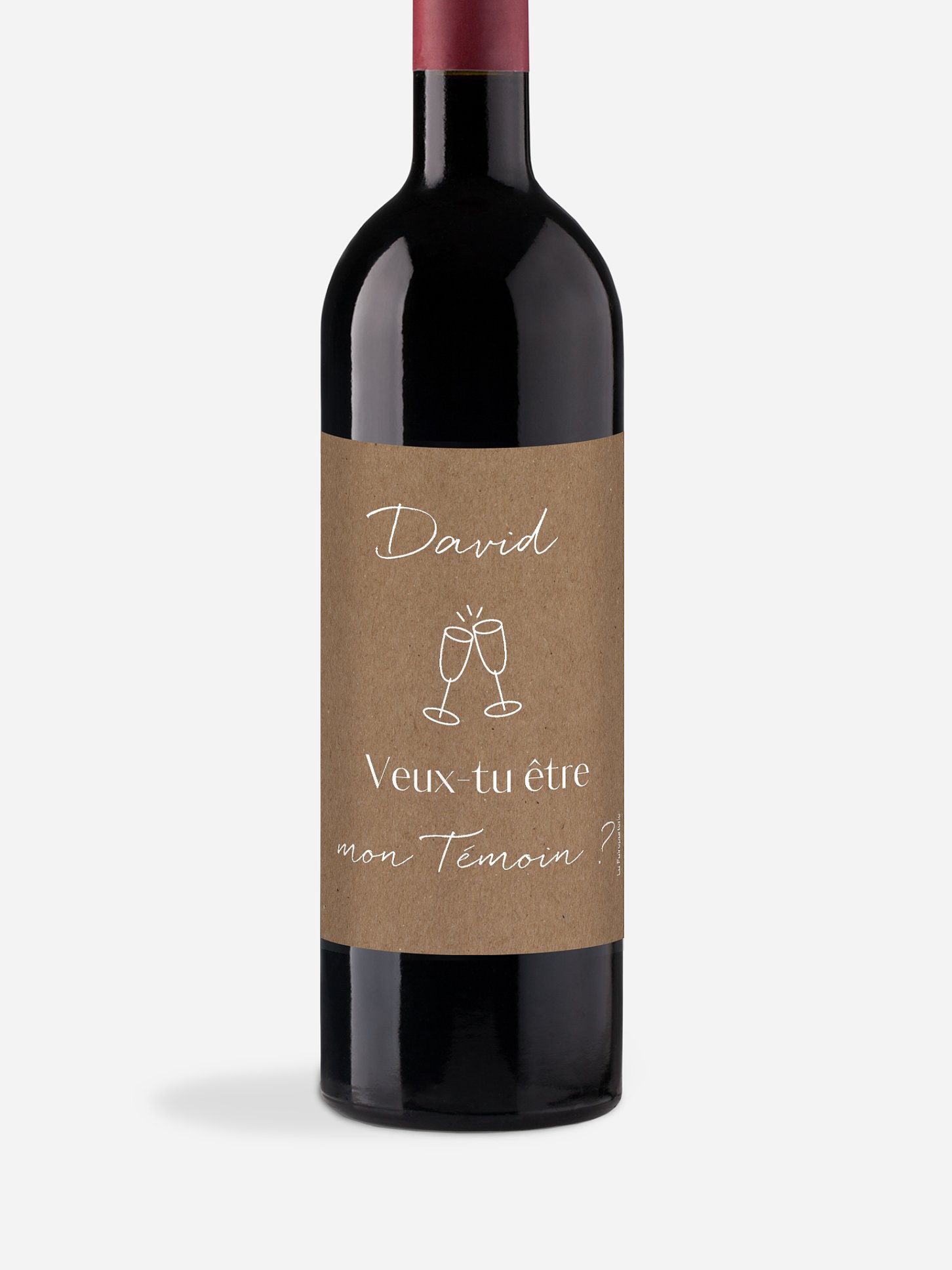 Étiquette bouteille Demande Témoin