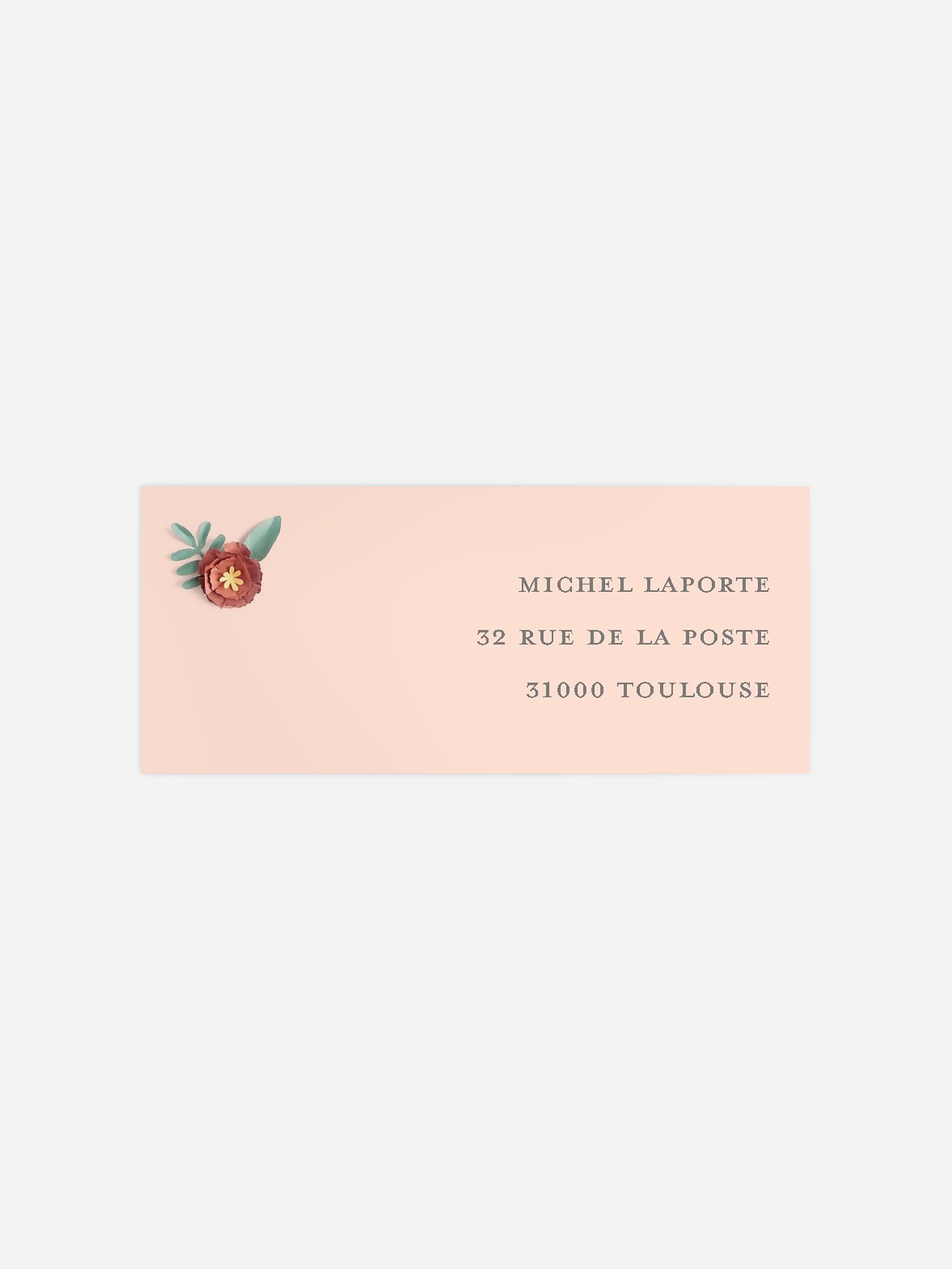 étiquette expéditeur anniversaire Nombre fleuri