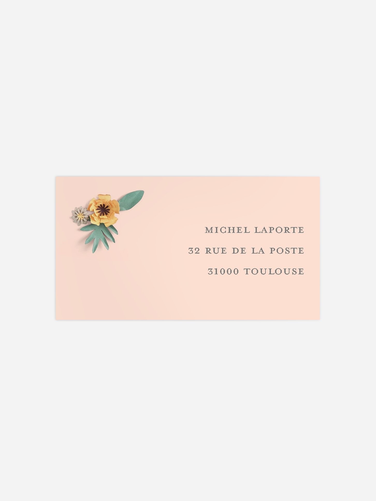 étiquette destinataire anniversaire Nombre fleuri
