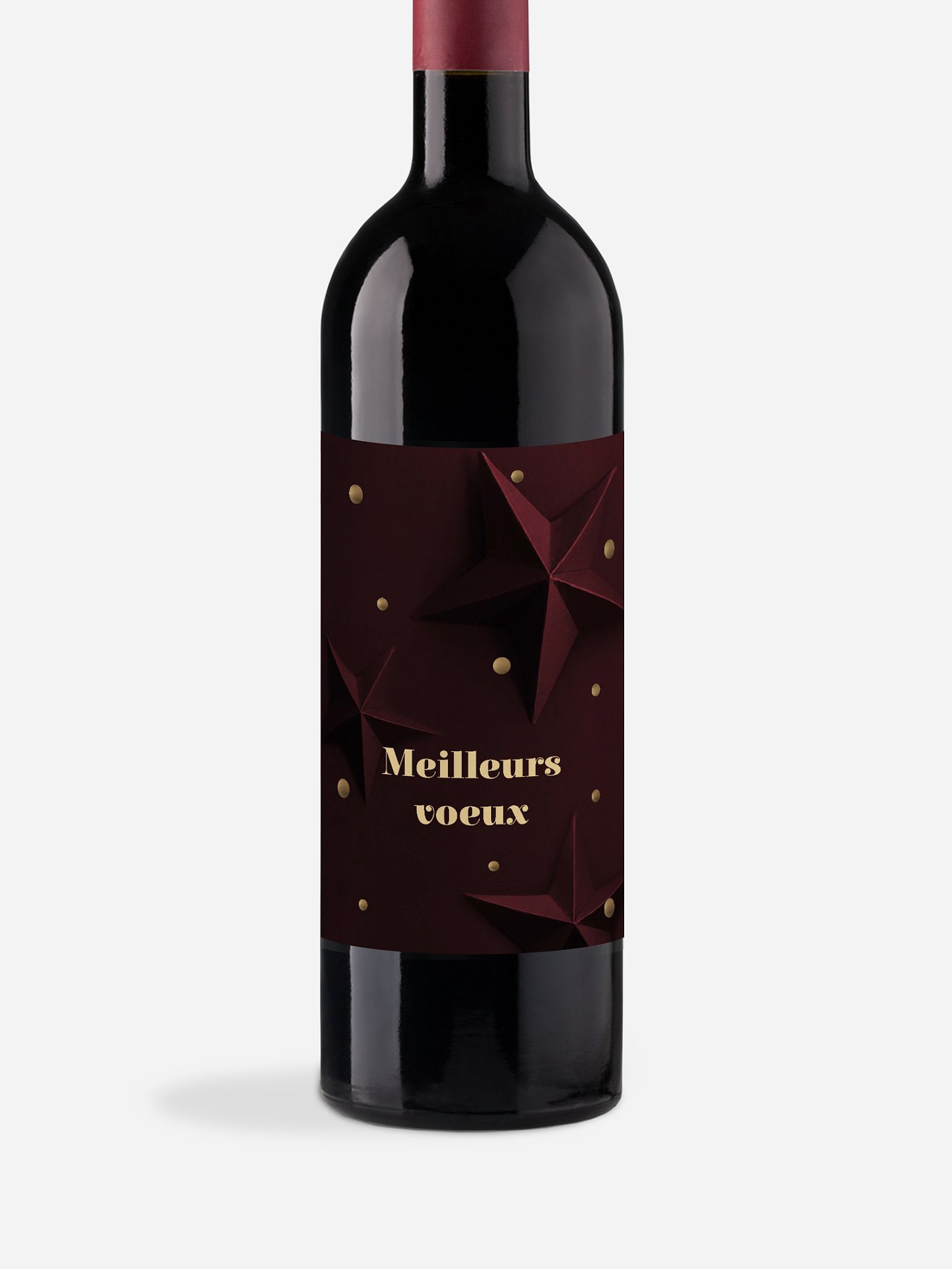Étiquette pour bouteille Étoile en papier