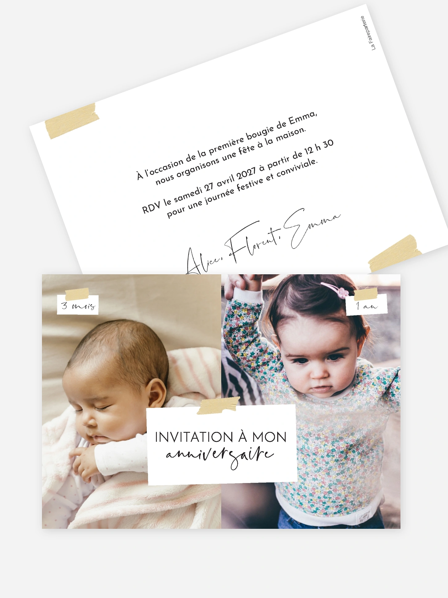 invitation anniversaire enfant Voyage dans le temps