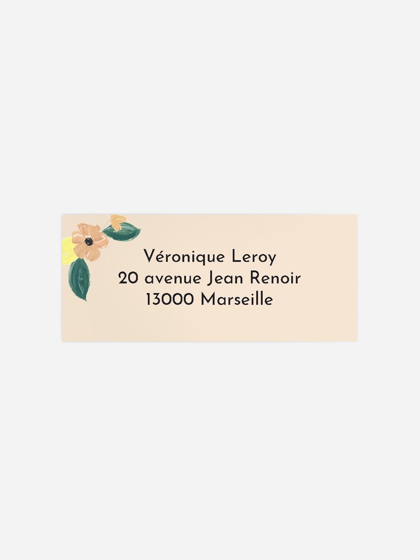 étiquette expéditeur anniversaire Journée fleurie