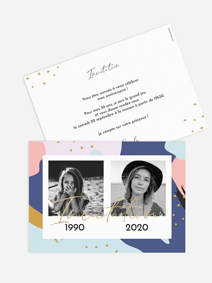 Carte Invitation Anniversaire 30 Ans Large Choix De Modeles