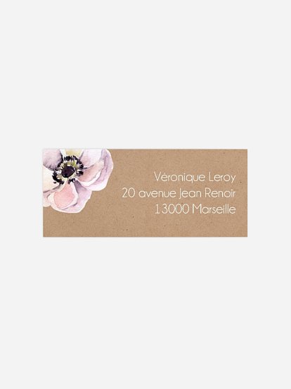 étiquette expéditeur anniversaire Anniversaire fleuri