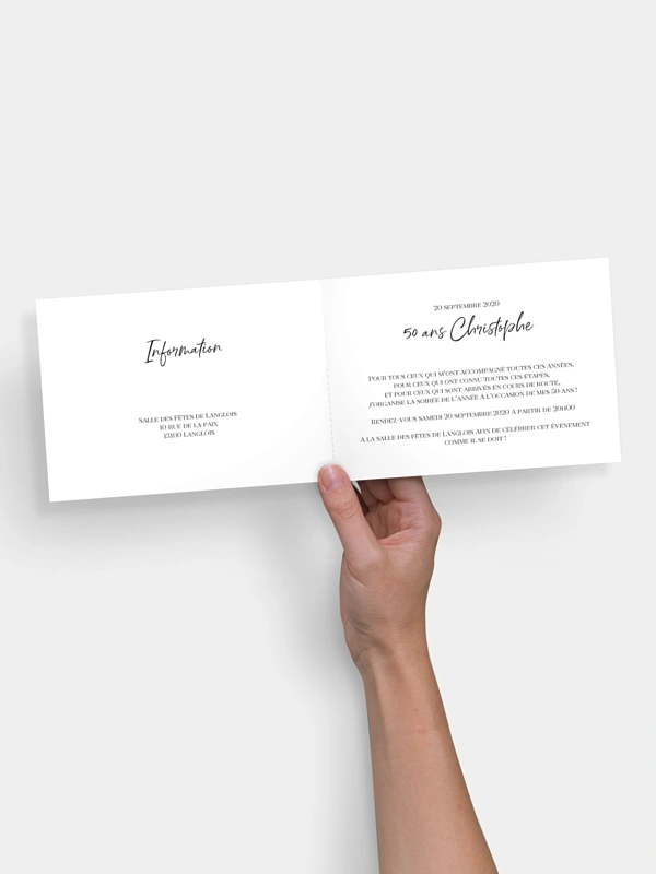 invitation anniversaire 50 Retour vers le passé