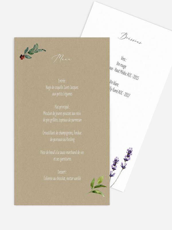 menu anniversaire Anniversaire en fleurs