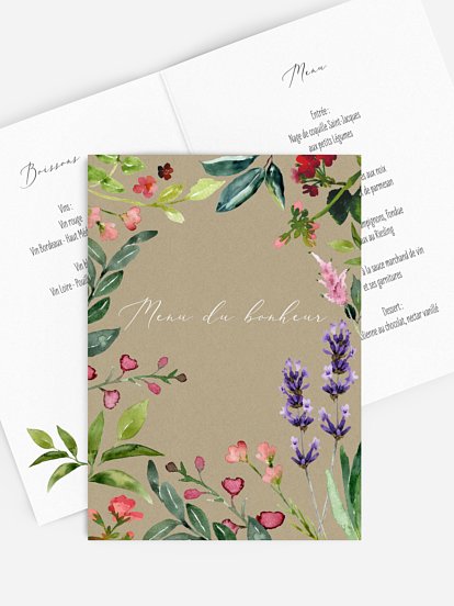 menu anniversaire Anniversaire en fleurs