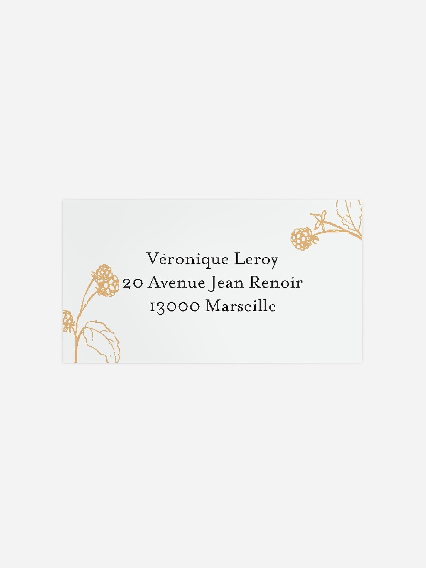 étiquette destinataire anniversaire Jolies baies