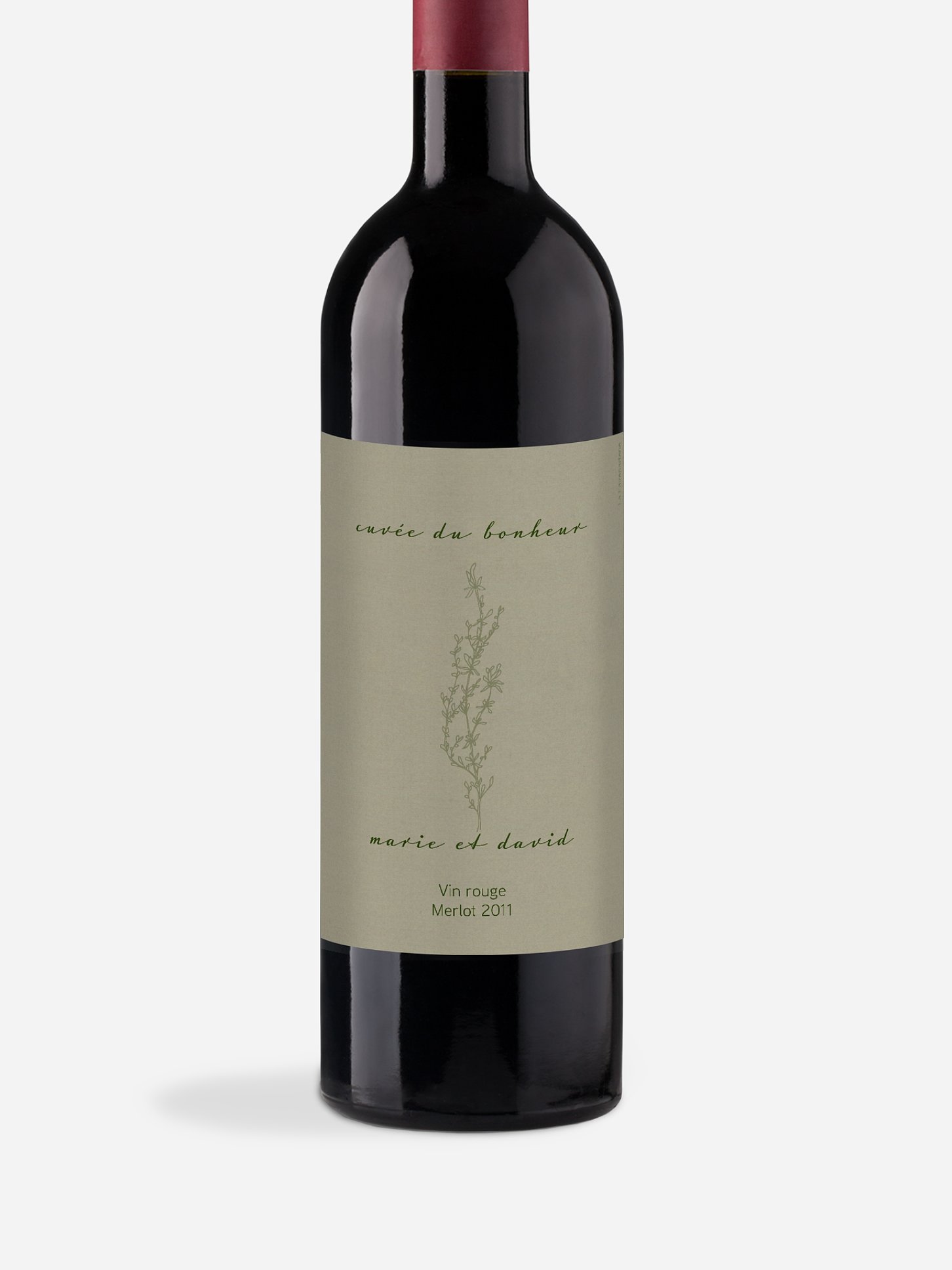 Étiquette bouteille Joli herbier