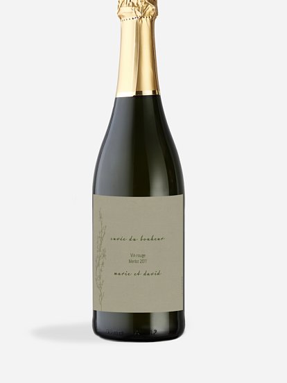 Étiquette bouteille Joli herbier