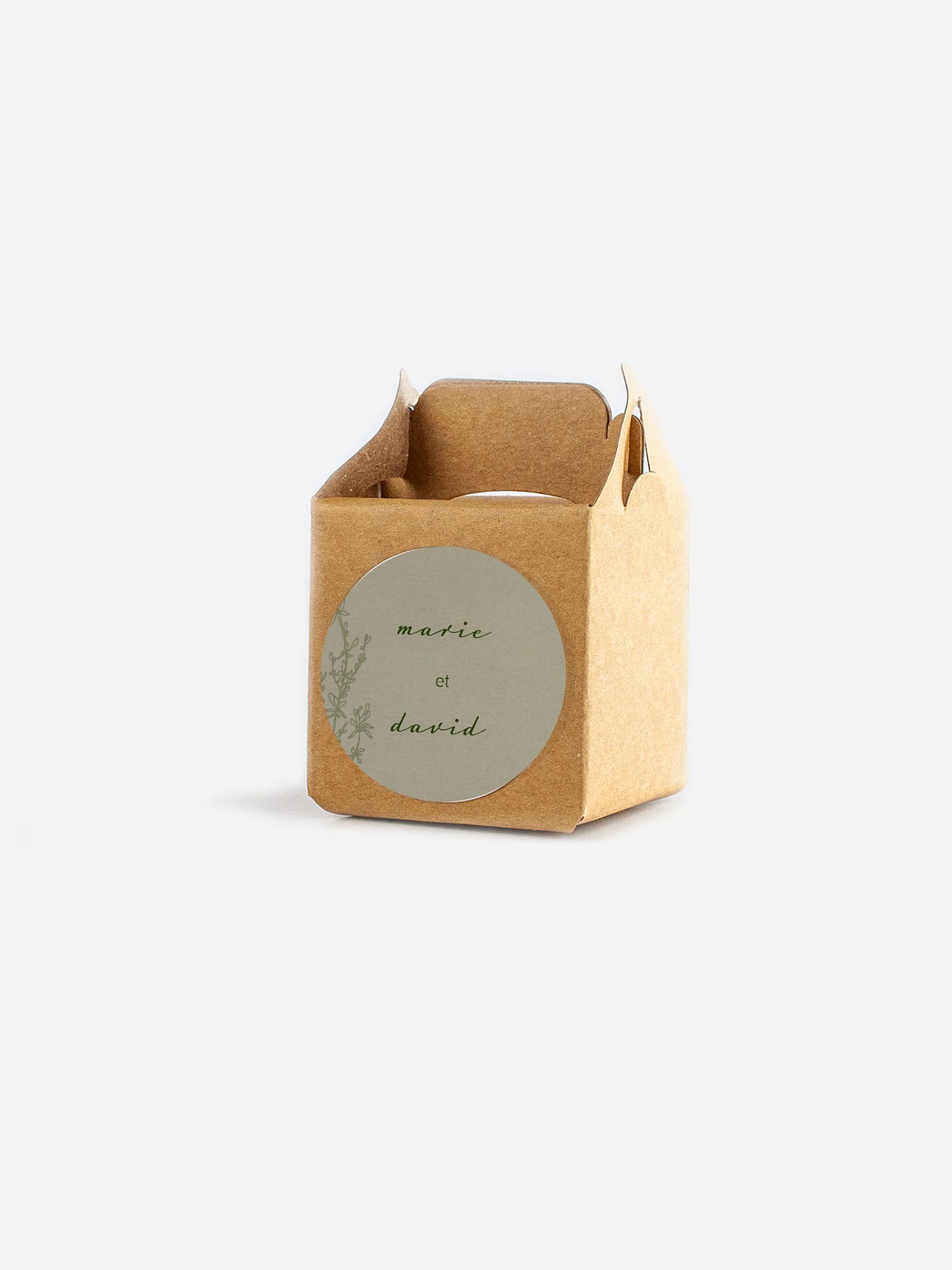 Étiquette cadeau mariage Joli herbier