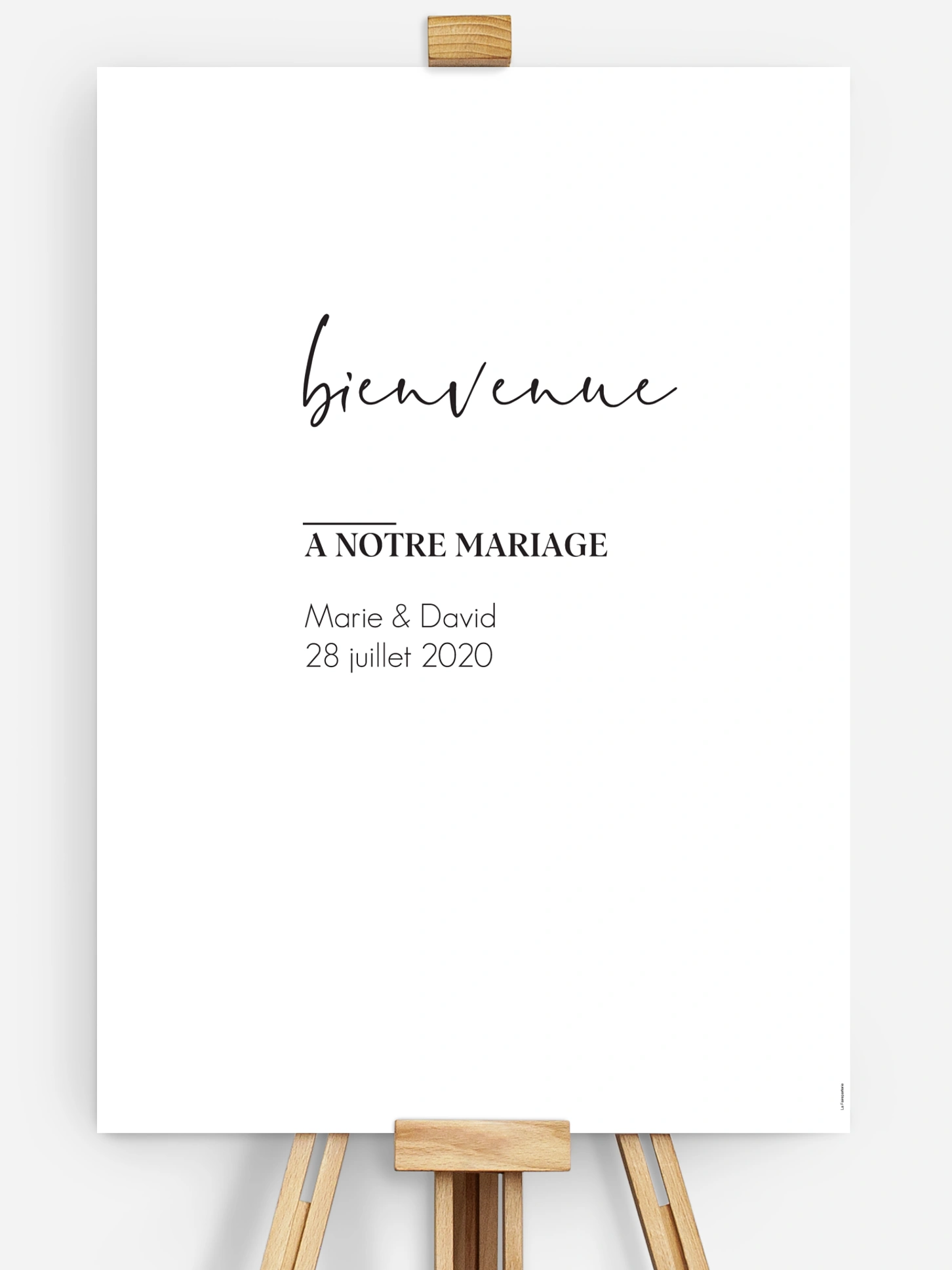 Affiche bienvenue mariage Black & White
