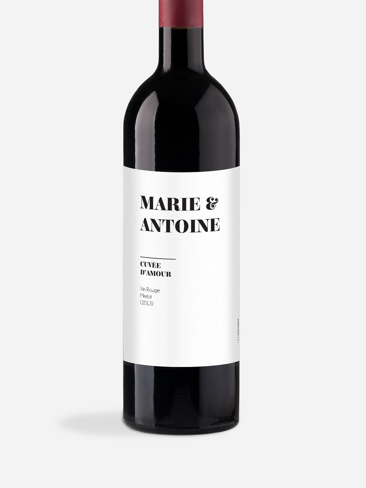 Étiquette bouteille Typo Lovers