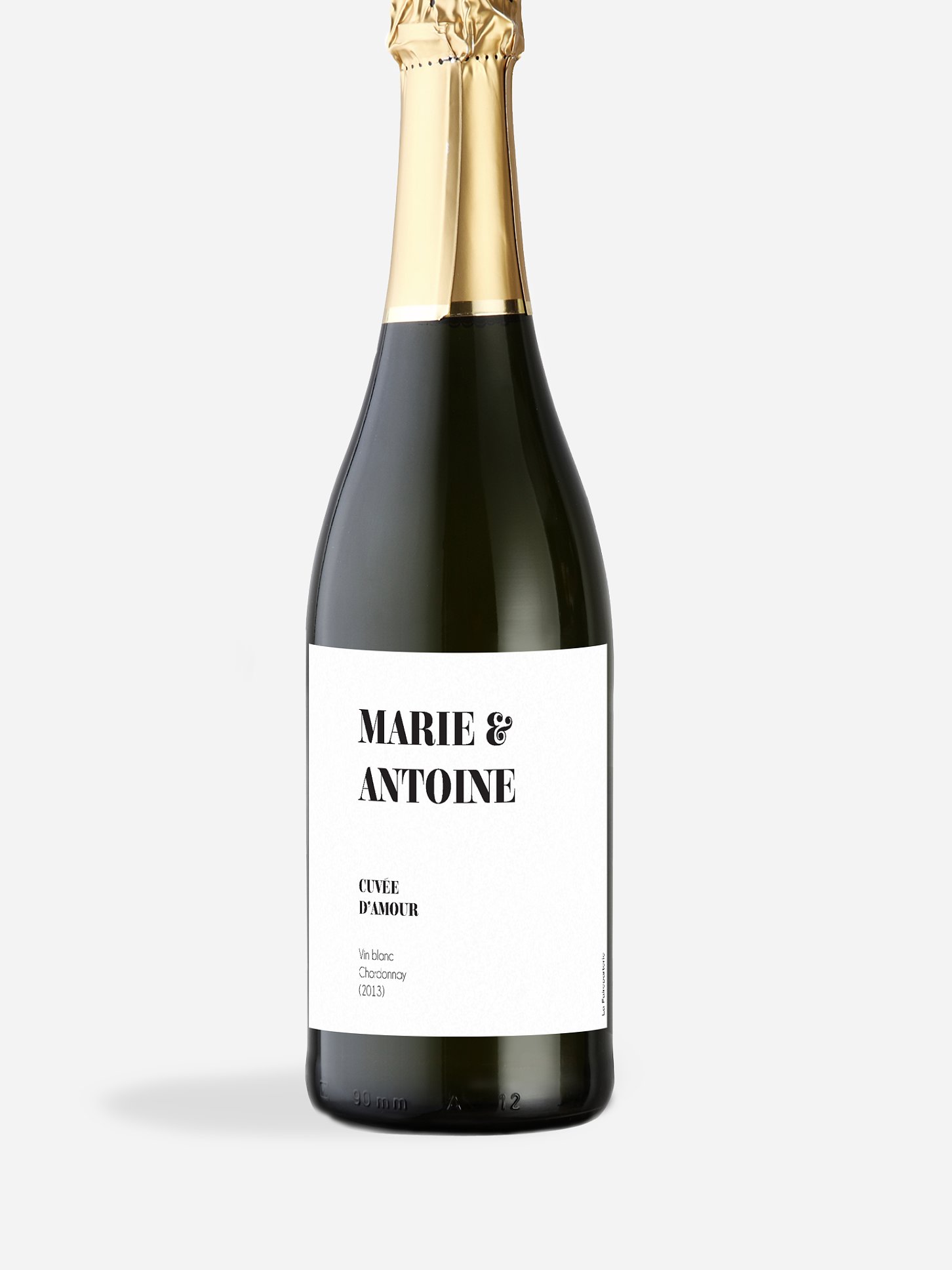 Étiquette bouteille Typo Lovers