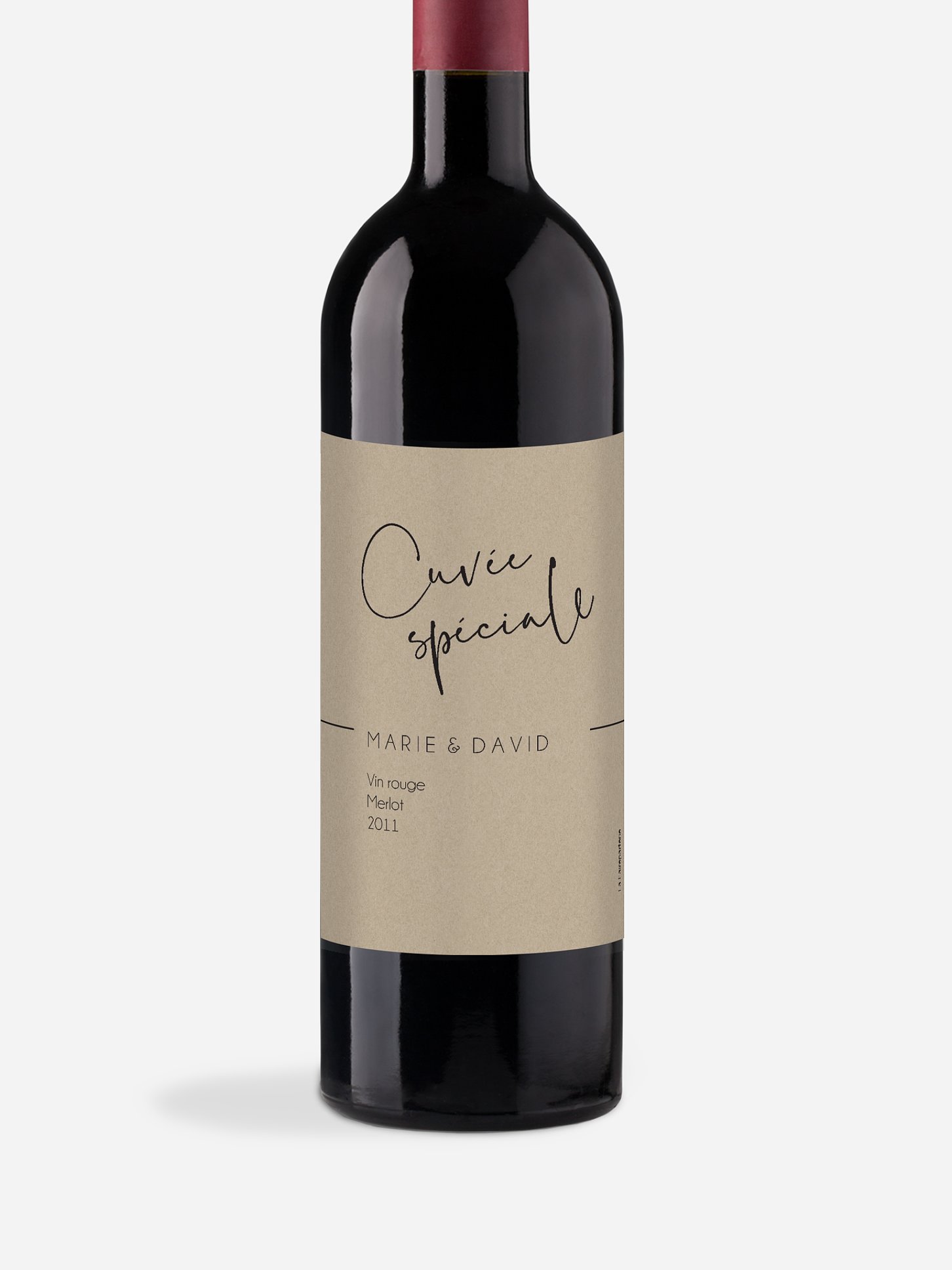 Étiquette bouteille Craft Typo