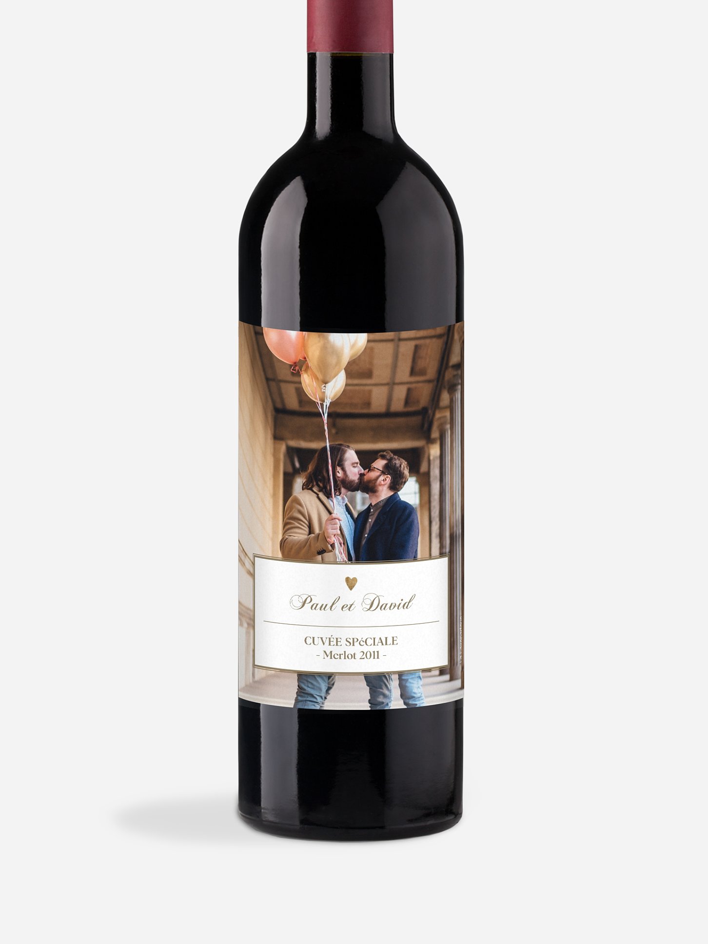 Étiquette bouteille Plein d'amour