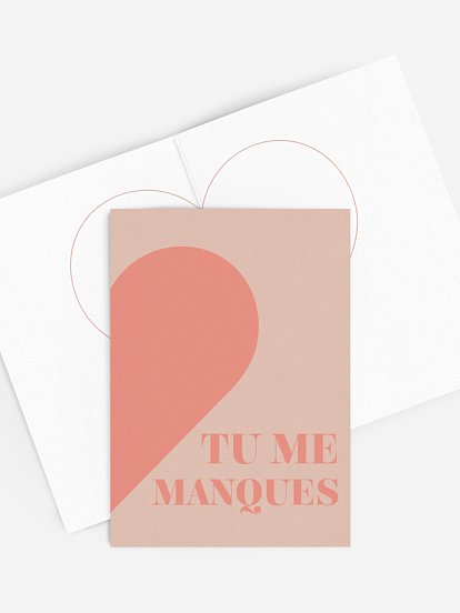 Carte de correspondance Message d'amour