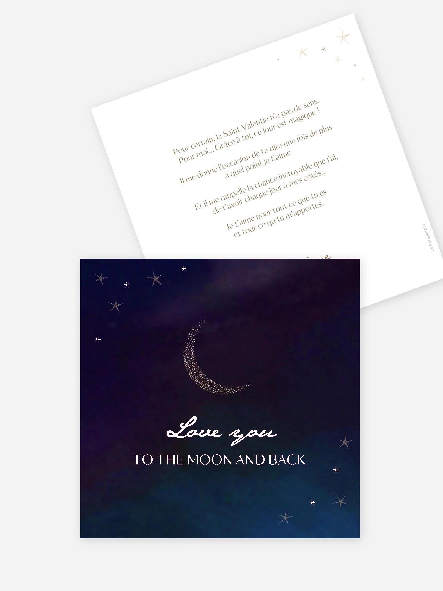 Carte Saint Valentin Nuit féerique