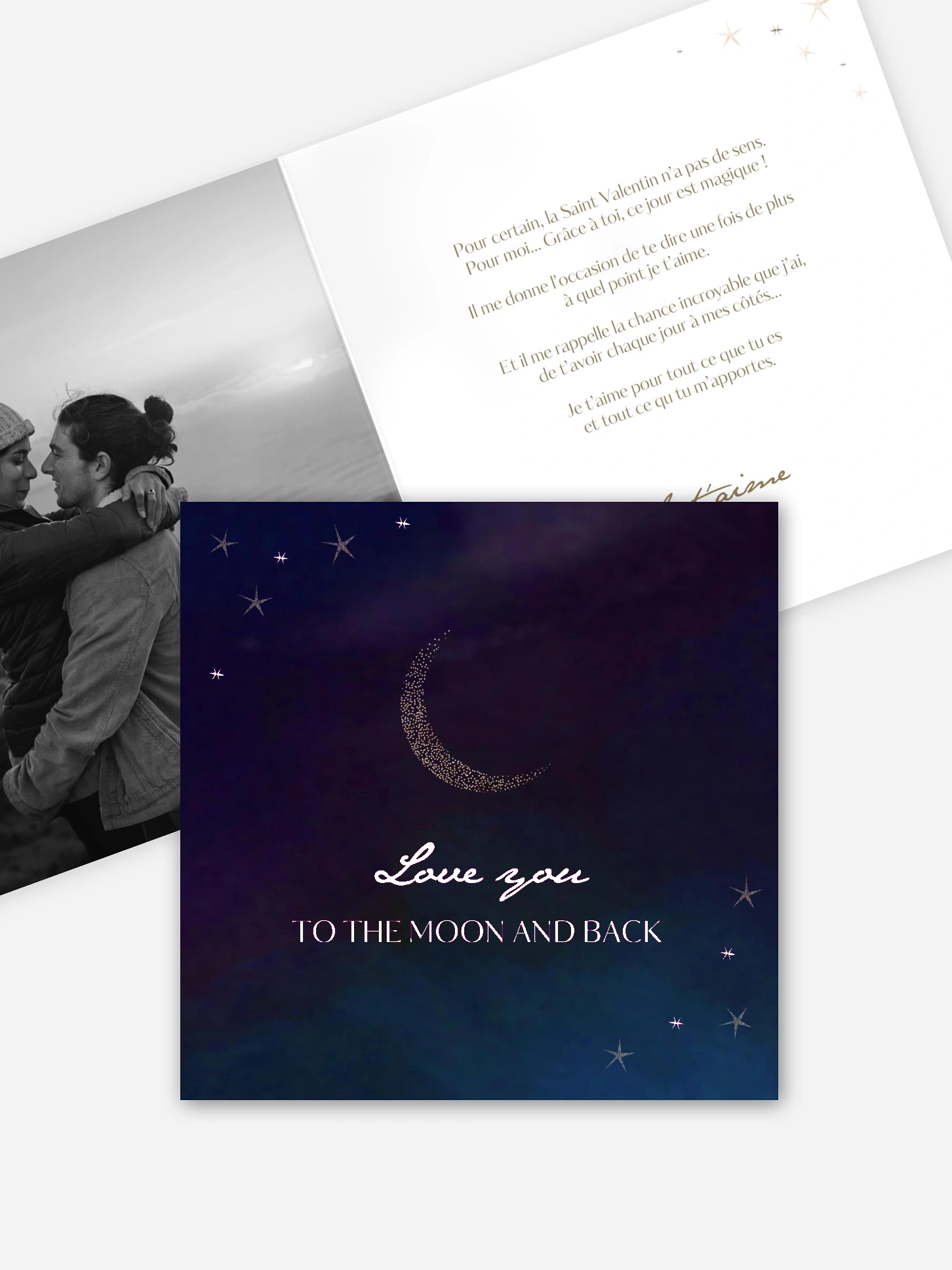 Carte Saint Valentin Nuit féerique