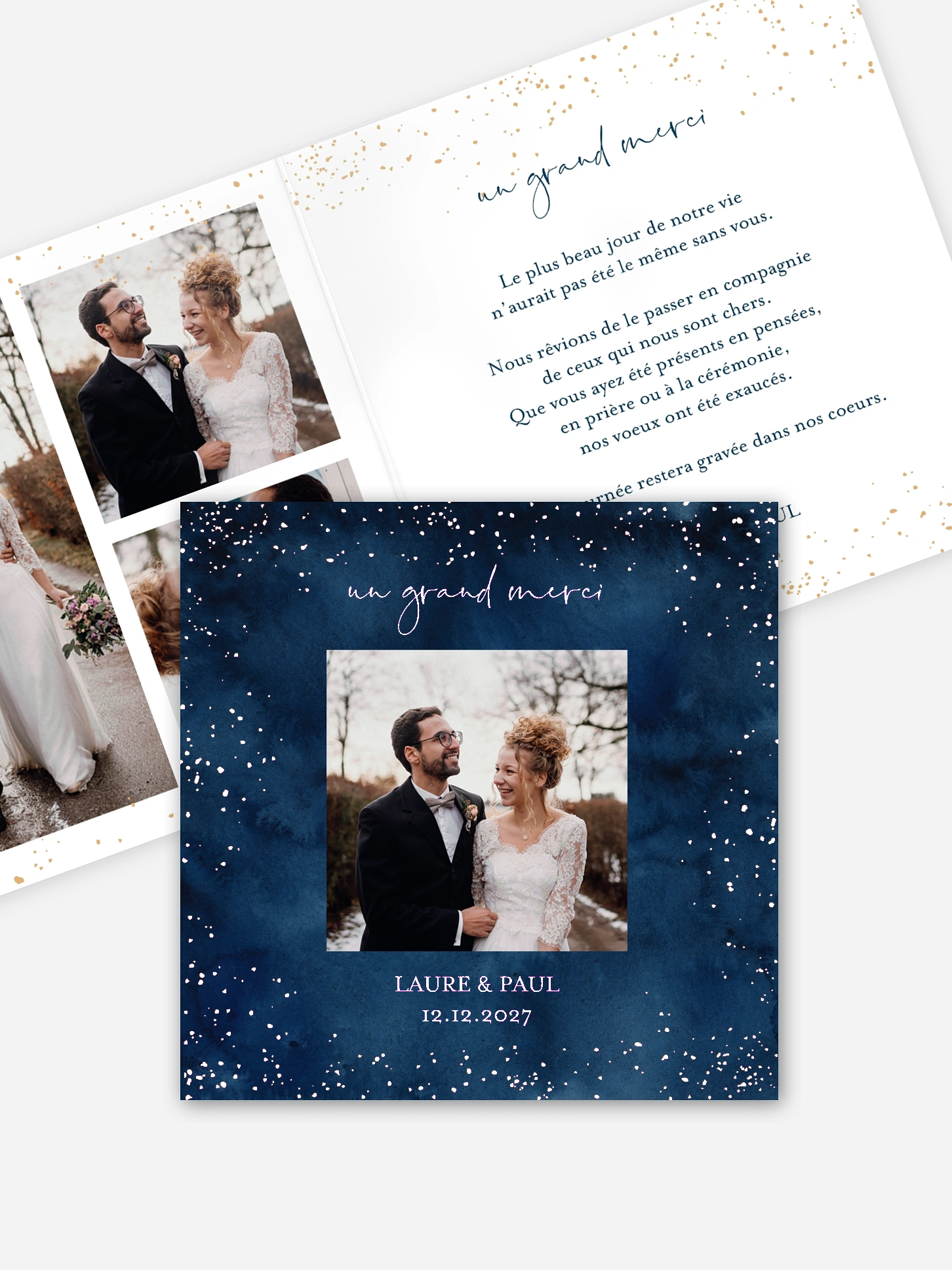 Carte de remerciements Nuit intense