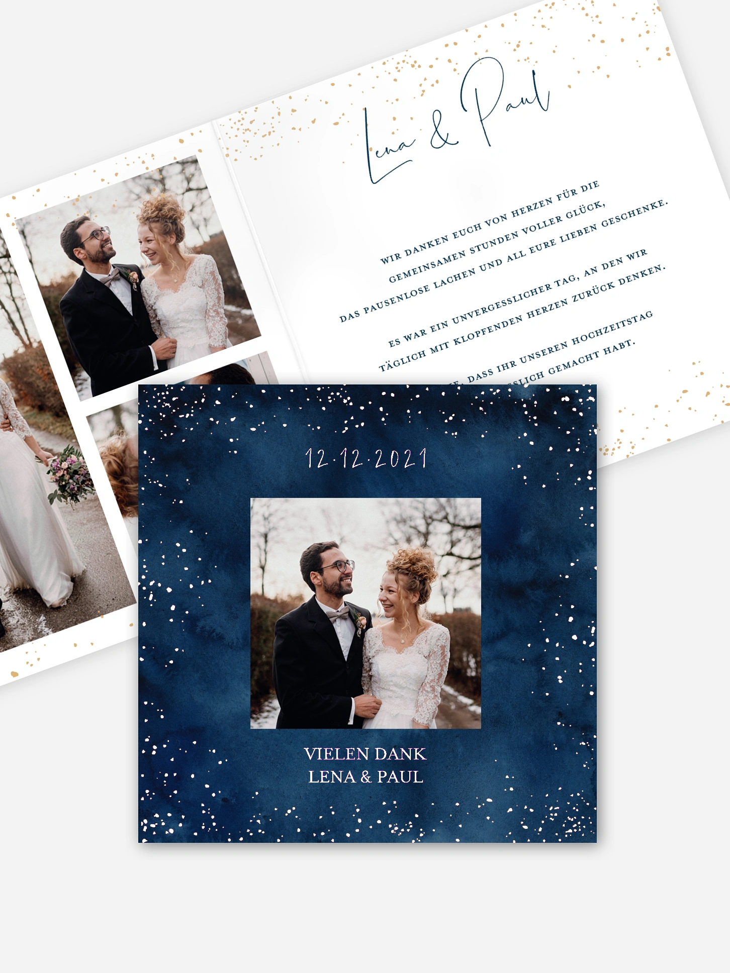 Dankeskarte Hochzeit Night Sky