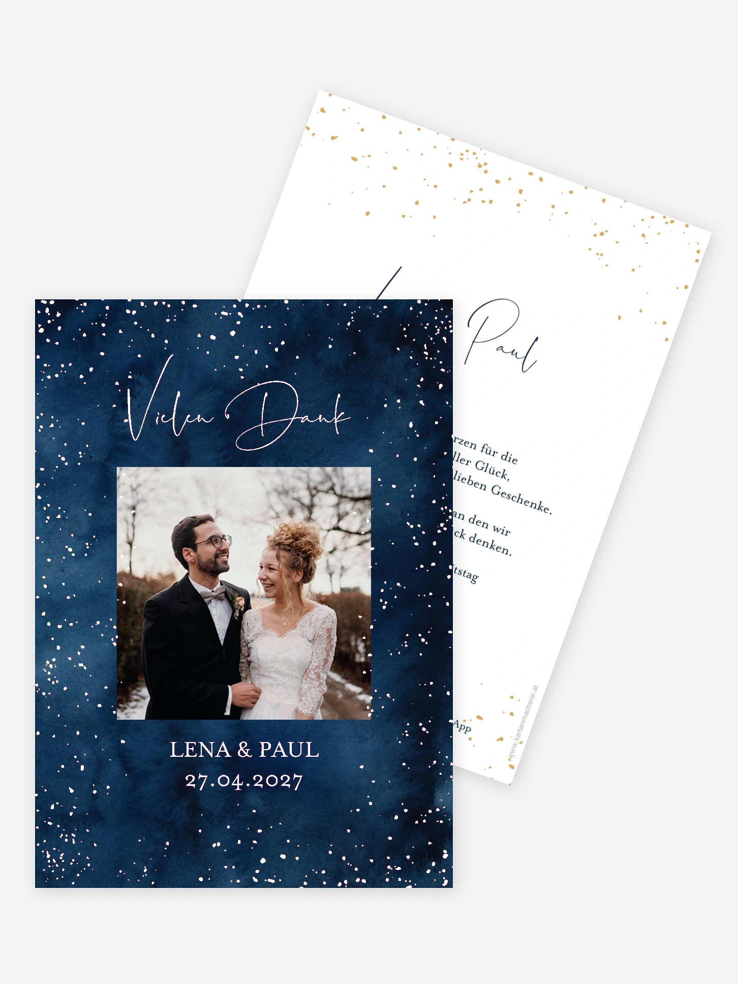 Dankeskarte Hochzeit Night Sky