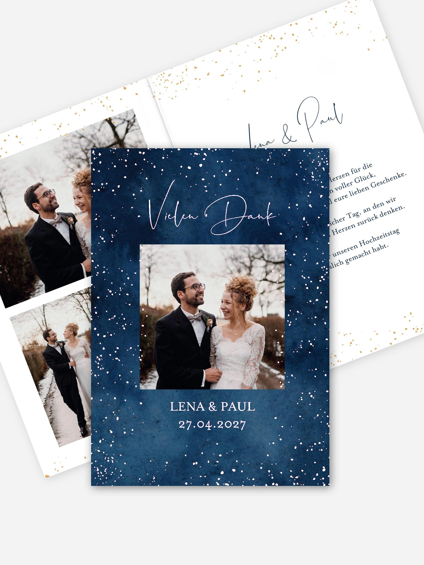Dankeskarte Hochzeit Night Sky