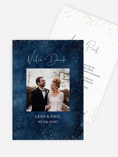 Dankeskarte Hochzeit Night Sky