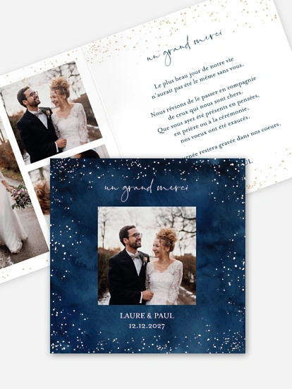 Carte de remerciements Nuit intense