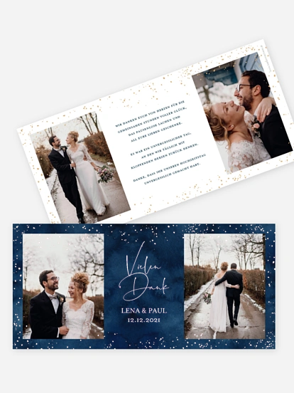 Dankeskarte Hochzeit Night Sky