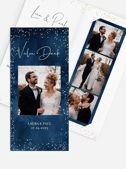 Dankeskarte Hochzeit Night Sky