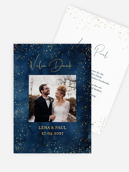 Dankeskarte Hochzeit Night Sky
