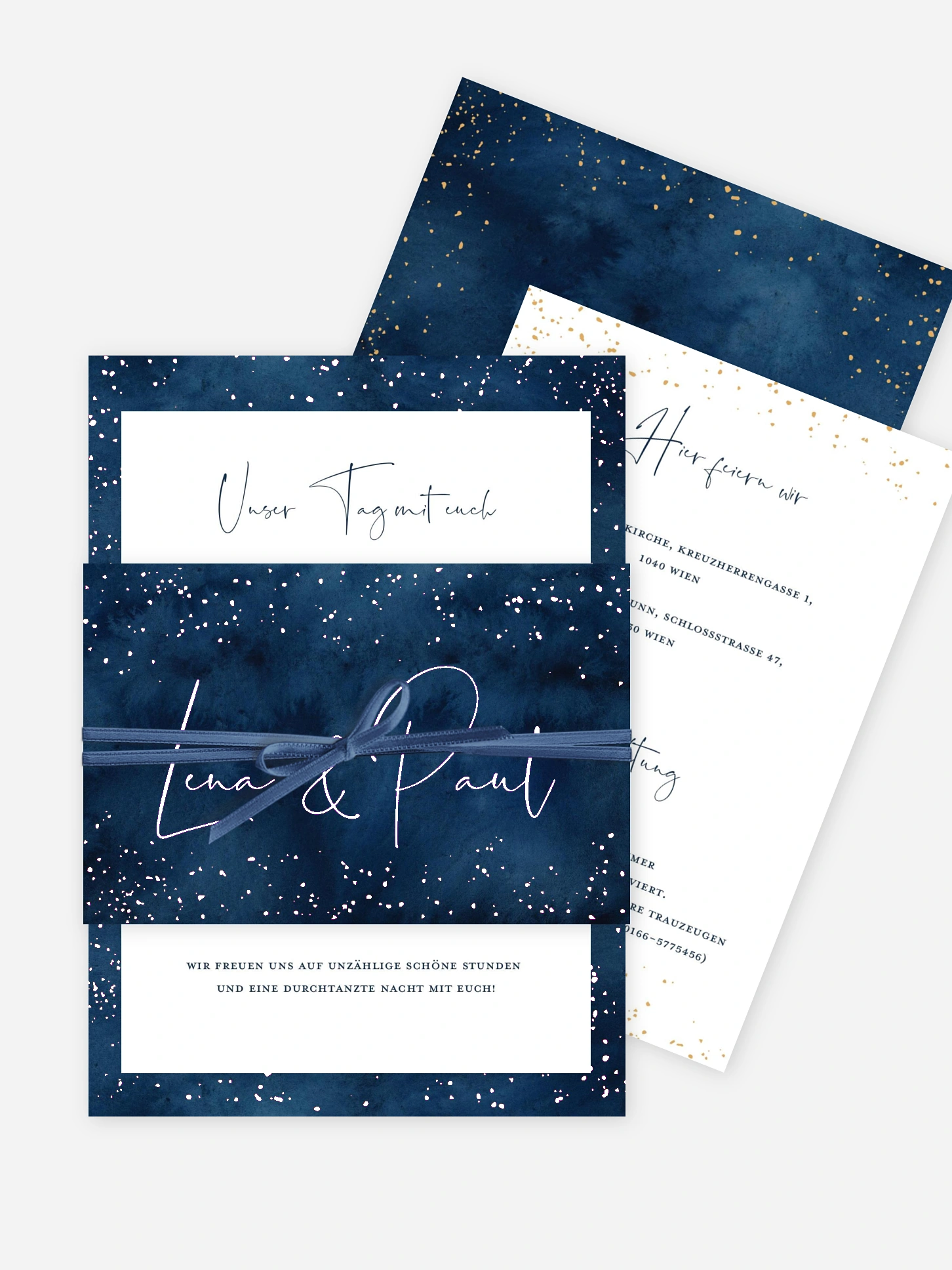 Hochzeitseinladung Night Sky