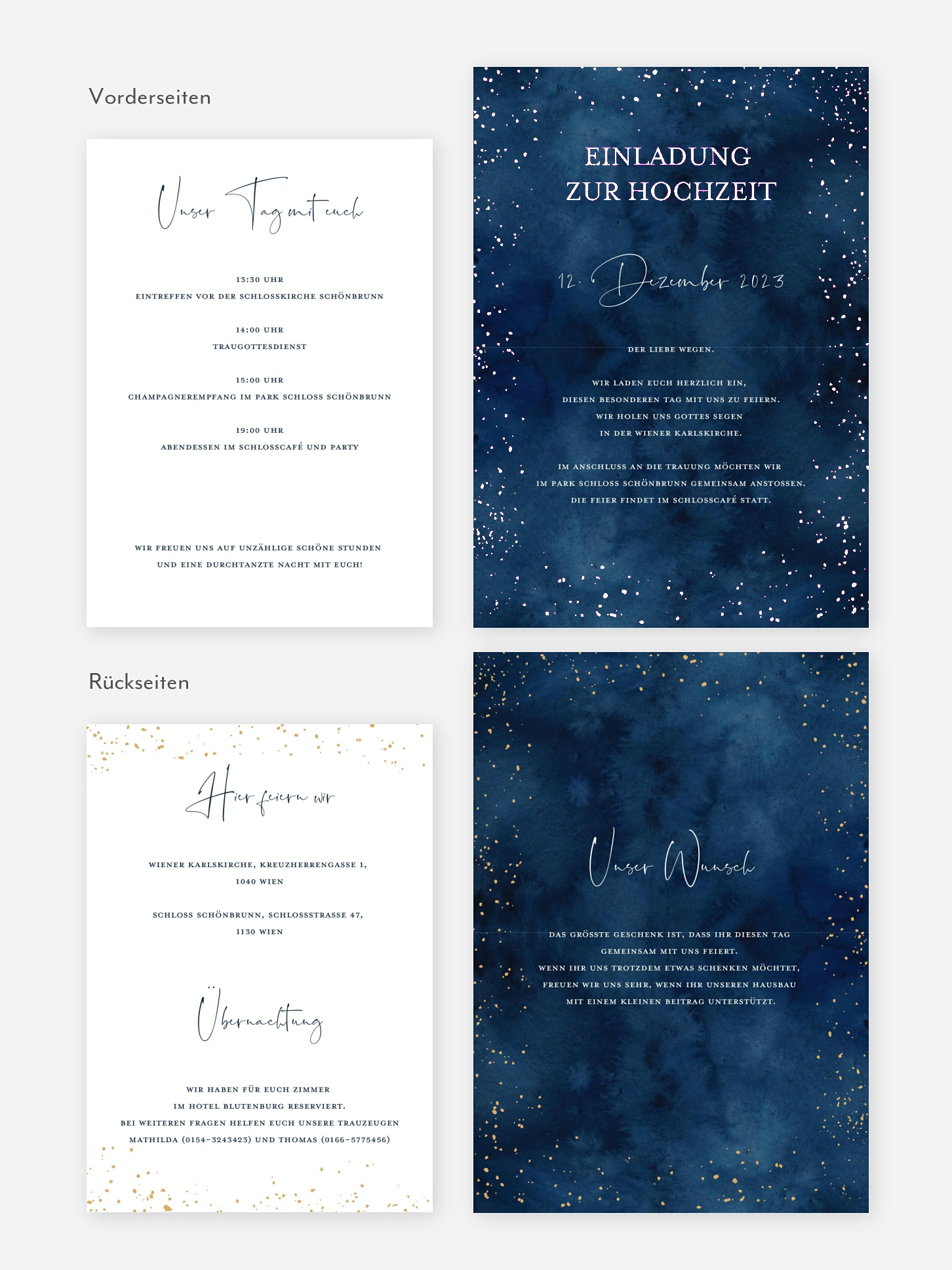 Hochzeitseinladung Night Sky