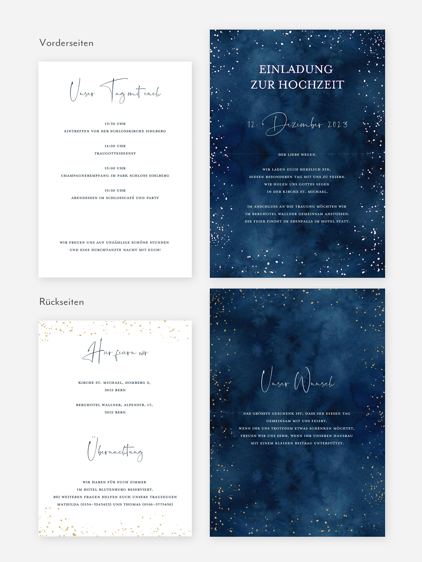 Hochzeitseinladung Night Sky