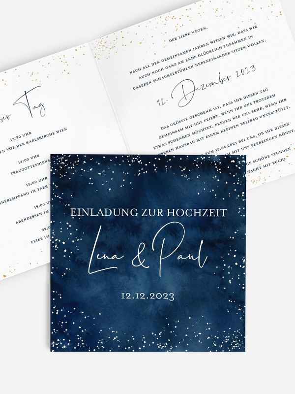 Hochzeitseinladung Night Sky