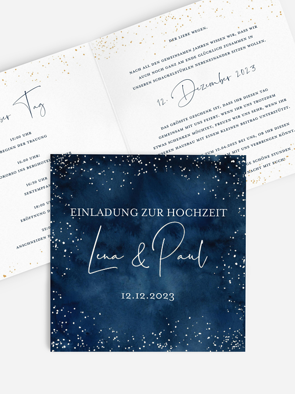 Hochzeitseinladung Night Sky