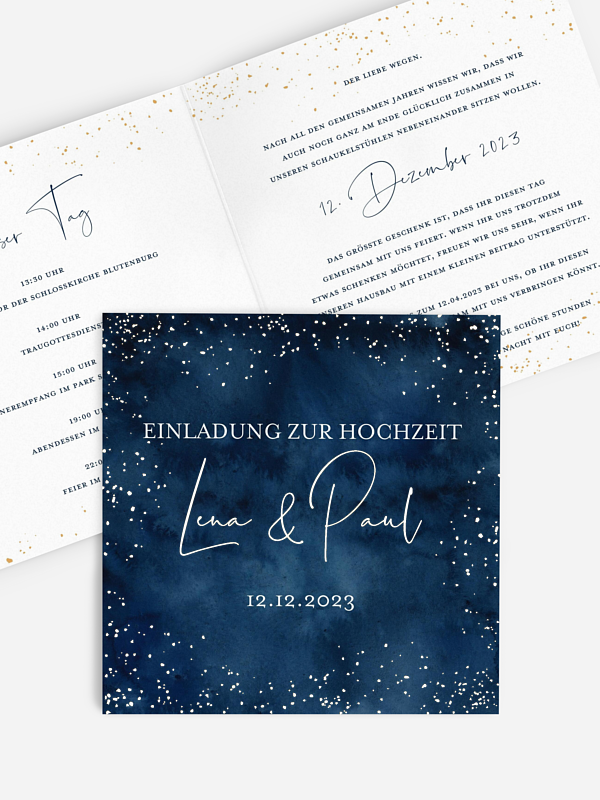 Hochzeitseinladung Night Sky