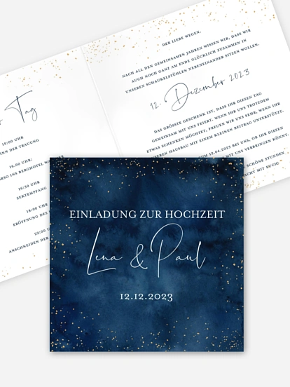 Hochzeitseinladung Night Sky