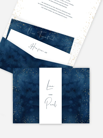 Hochzeitseinladung Night Sky