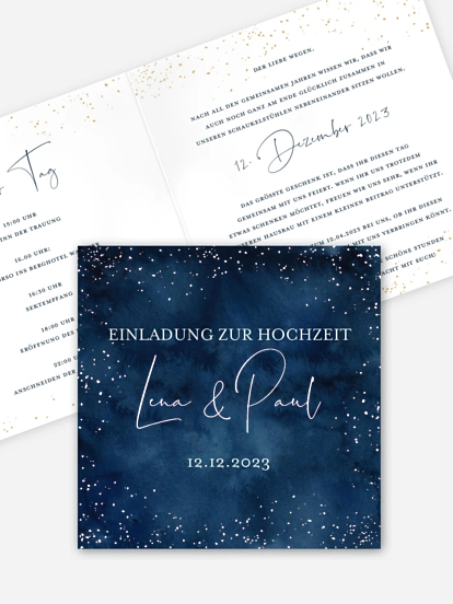 Hochzeitseinladung Night Sky