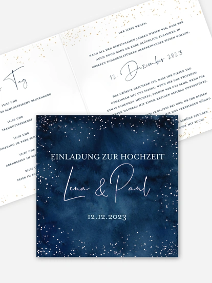 Hochzeitseinladung Night Sky