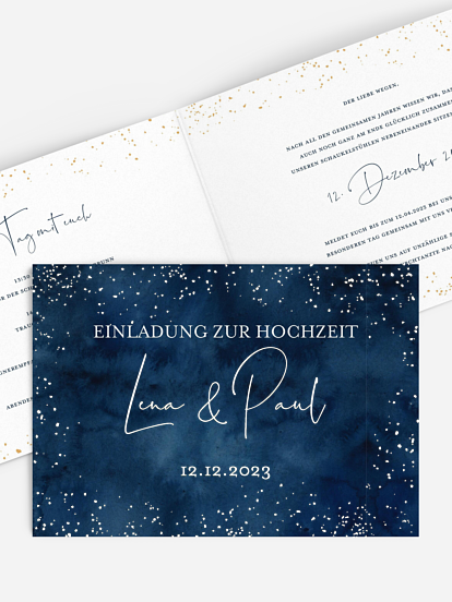 Hochzeitseinladung Night Sky