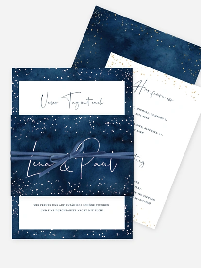 Hochzeitseinladung Night Sky