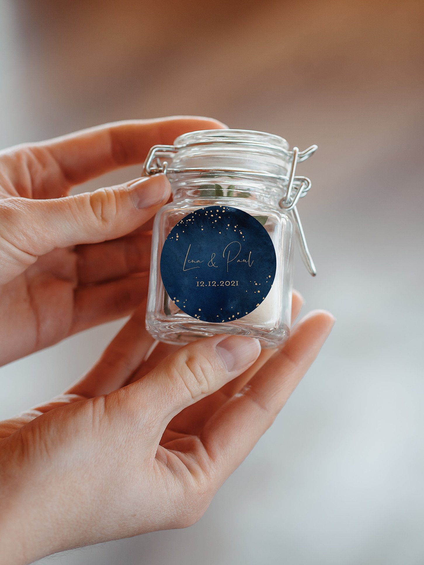 Geschenkaufkleber Hochzeit Night Sky
