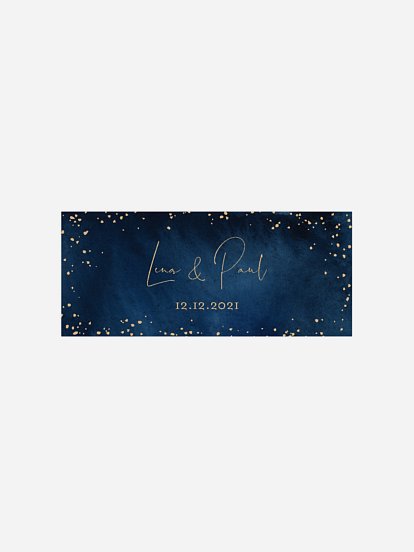 Geschenkaufkleber Hochzeit Night Sky