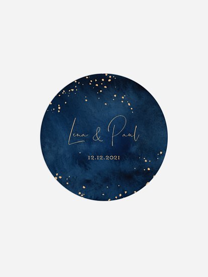 Geschenkaufkleber Hochzeit Night Sky